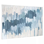 Панно декоративное с ручной росписью Blue Strokes варинант исполнения - 1 | Loft Concept в Рязани