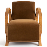 Кресло с круглыми деревянными подлокотниками Modesto Chair варинант исполнения - 2 | Loft Concept в Рязани