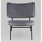 Мини-кресло District Lounge велюр серый варинант исполнения - 4 | Loft Concept в Рязани