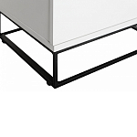 Шкаф-витрина белая с полками и стеклянной дверью Strict Lines варинант исполнения - 5 | Loft Concept в Рязани