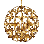 Люстра в форме шара из золотых лепестков Hanging Flowers варинант исполнения - 1 | Loft Concept в Рязани
