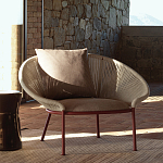 Дизайнерское уличное кресло с веревочной спинкой PETALO Armchair варинант исполнения - 8 | Loft Concept в Рязани