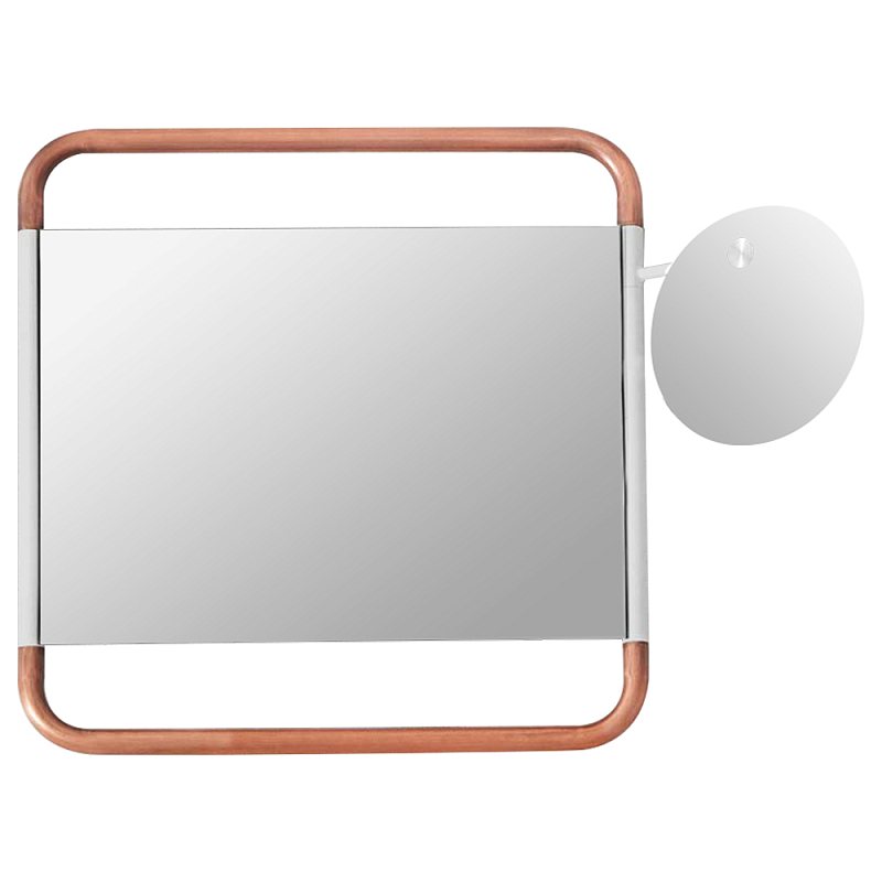 Настенное зеркало Copper White Square Functional Mirror Белый Медь в Рязани | Loft Concept 