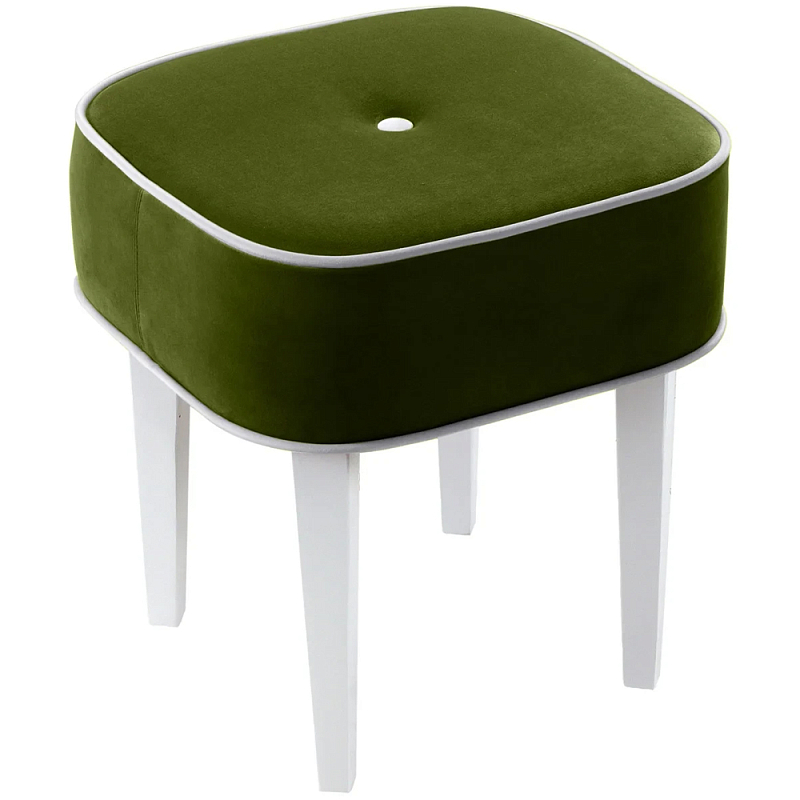 Квадратный мягкий пуф на белых ножках Winton Pouf Square Мульти Квадратный мягкий пуф на белых ножках Winton Pouf Square Мульти в Рязани | Loft Concept