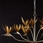 Люстра с плафонами в виде цветов Golden Bird of Paradise варинант исполнения - 6 | Loft Concept в Рязани