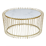 Журнальный столик с столешницей из мрамора на металлическом основании Table Vertical Planes варинант исполнения - 1 | Loft Concept в Рязани