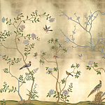 Обои ручная роспись Badminton Deep Rich Gold gilded paper варинант исполнения - 1 | Loft Concept в Рязани