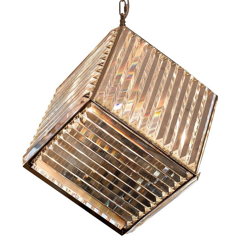 Люстра Cube Jalousie Pendant Глянцевое золото Черный Прозрачный Люстра Cube Jalousie Pendant Глянцевое золото Черный Прозрачный в Рязани | Loft Concept