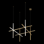 Люстра с 6-ю цилиндрическими плафонами на тонких тросах Trumpet tube варинант исполнения - 5 | Loft Concept в Рязани