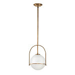 Подвесной светильник с белым плафоном в форме шара в арочной подвеске Hinkley варинант исполнения - 12 | Loft Concept в Рязани