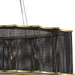 Люстра овальная в сочетании черного и золотого цвета Mesh Lighting варинант исполнения - 1 | Loft Concept в Рязани