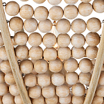 Люстра из деревянных бусин с подвесками в виде капель Wooden Beads варинант исполнения - 4 | Loft Concept в Рязани