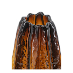 Ваза стеклянная янтарного цвета с текстурированным силуэтом Carambola варинант исполнения - 2 | Loft Concept в Рязани