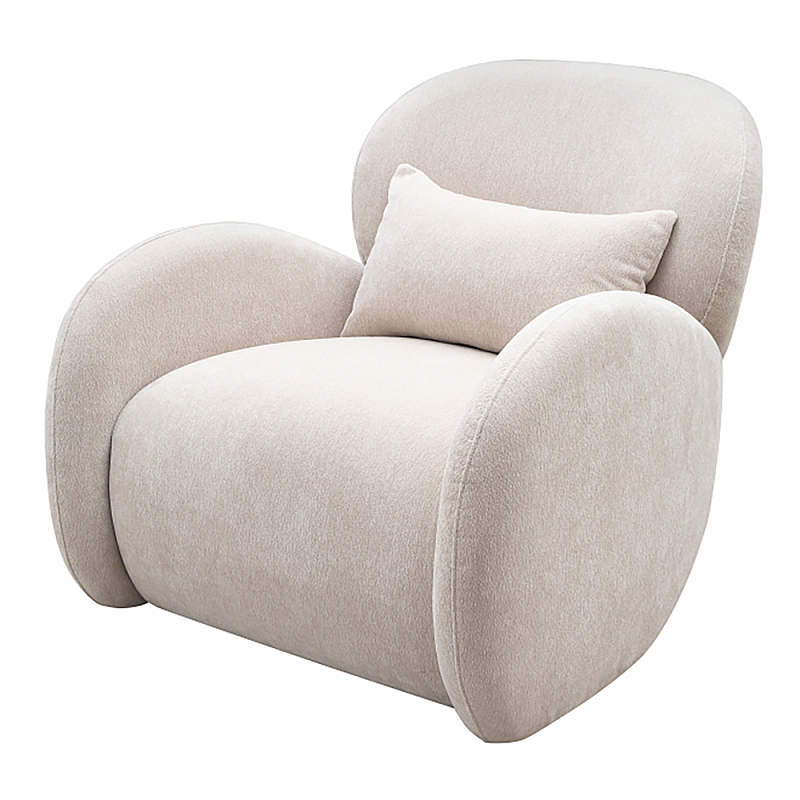 Кресло Rafael Accent Chair Молочный Черный в Рязани | Loft Concept 