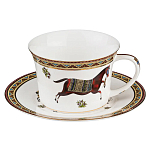 Чайная пара из фарфора с изображением лошади 250 мл Porcelain Horse Set  варинант исполнения - 1 | Loft Concept в Рязани