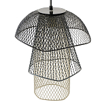 Подвесной светильник Black Grey Mesh Tube Lampshade Hanging Lamp варинант исполнения - 3 | Loft Concept в Рязани