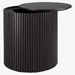 Черный приставной стол с местом для хранения Smart Textured Table варинант исполнения - 1 | Loft Concept в Рязани