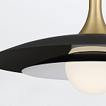 Подвесной светильник с плафоном в форме плоского купола и белой шарообразной лампой Eurofase варинант исполнения - 3 | Loft Concept в Рязани