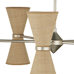 Люстра серебряного цвета с тканевыми абажурами Loft Rope Light варинант исполнения - 1 | Loft Concept в Рязани