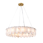 Люстра круглая декорированная натуральным камнем Stone Interior Accent варинант исполнения - 2 | Loft Concept в Рязани