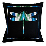 Подушка декоративная стрекоза сине-зеленая Ikat Pattern варинант исполнения - 1 | Loft Concept в Рязани