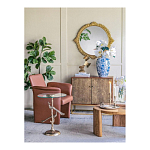 Столик с круглой стеклянной столешницей и корпусом в виде двух павлинов на ветке Table Two Peacocks варинант исполнения - 8 | Loft Concept в Рязани