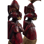 Комплект из 2-х деревянных статуэток Asmat Wooden Statuettes Dark Red варинант исполнения - 3 | Loft Concept в Рязани