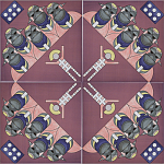 Плитка дизайнерская с узором Мангалоры варинант исполнения - 3 | Loft Concept в Рязани