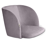 Барный стул со спинкой на 4-х деревянных ножках Сиреневый Велюр Ava Charm варинант исполнения - 2 | Loft Concept в Рязани