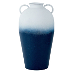 Ваза с градиентным цветом от белого к глубокому синему и декоративными ручками Ocean