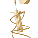 Бра светодиодное из металла со спиральным декоративным элементом золотое Metal Spiral варинант исполнения - 2 | Loft Concept в Рязани