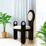 Стул черный из дерева с круглой спинкой Chair in Neoclassical Style варинант исполнения - 1 | Loft Concept в Рязани