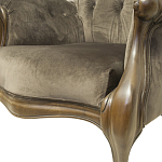 Кресло с мягкой обивкой из коричневого велюра на 4-х деревянных ножках Evelyn Classical Armchair варинант исполнения - 5 | Loft Concept в Рязани