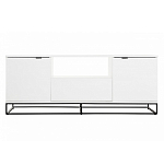 ТВ-тумба белая с  2-мя дверцами и ящиком Strict Lines варинант исполнения - 2 | Loft Concept в Рязани