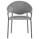 Серый стул с обивкой из искусственной замши Alexis варинант исполнения - 2 | Loft Concept в Рязани