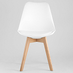 Стул с основой из пластика и мягким сиденьем Arvika White варинант исполнения - 2 | Loft Concept в Рязани