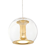 Подвесной светильник со стеклянным плафоном Inner Gleam Globe gold  варинант исполнения - 2 | Loft Concept в Рязани