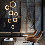 Подвесной светильник в форме кольца Cryptocrystalline Stone варинант исполнения - 5 | Loft Concept в Рязани