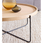 Журнальный стол с круглой деревянной столешницей Urban Style Space варинант исполнения - 3 | Loft Concept в Рязани