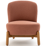 Кресло на деревянных ножках Olguin Pink Chair варинант исполнения - 2 | Loft Concept в Рязани