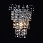 Бра настенное цвета хром с прозрачными квадратными хрустальными подвесками Crystal Regena варинант исполнения - 2 | Loft Concept в Рязани