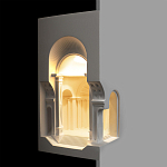 Встраиваемый в стену гипсовый светильник под покраску с арками и рельефными колоннами Antiquity Athena варинант исполнения - 1 | Loft Concept в Рязани