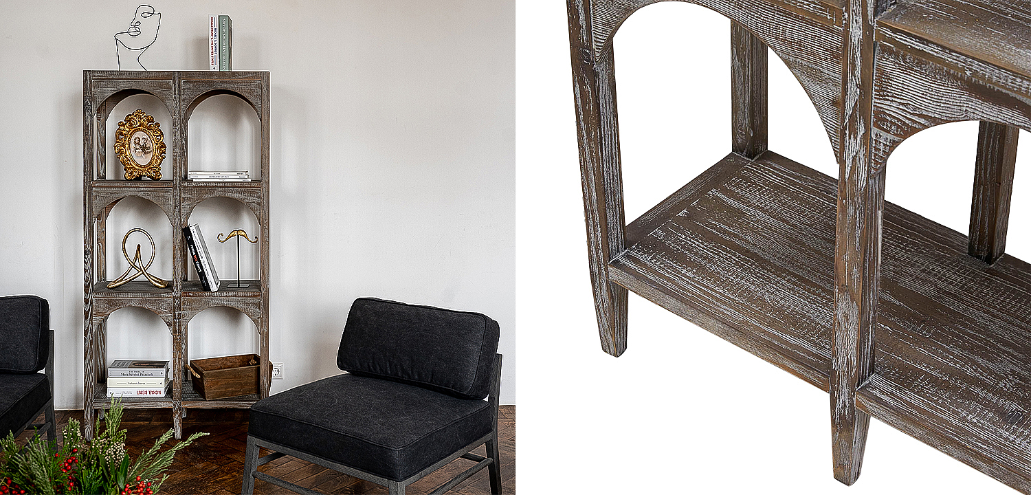 Стеллаж Rehan Wood Rack Стеллаж Rehan Wood Rack - Loft-Concept в Рязани