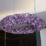 Люстра кргулая из фиолетового хрустального камня Purple Diamond варинант исполнения - 3 | Loft Concept в Рязани