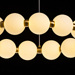 Люстра круглая с матовыми белыми шарами PEARLS Suspension варинант исполнения - 7 | Loft Concept в Рязани