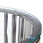 Столик журнальный с круглой прозрачной стеклянной столешницей Voluptuous варинант исполнения - 1 | Loft Concept в Рязани