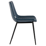 Стул с обивкой из экокожи темно-синего цвета RHOMBUSES UPHOLSTERY варинант исполнения - 5 | Loft Concept в Рязани