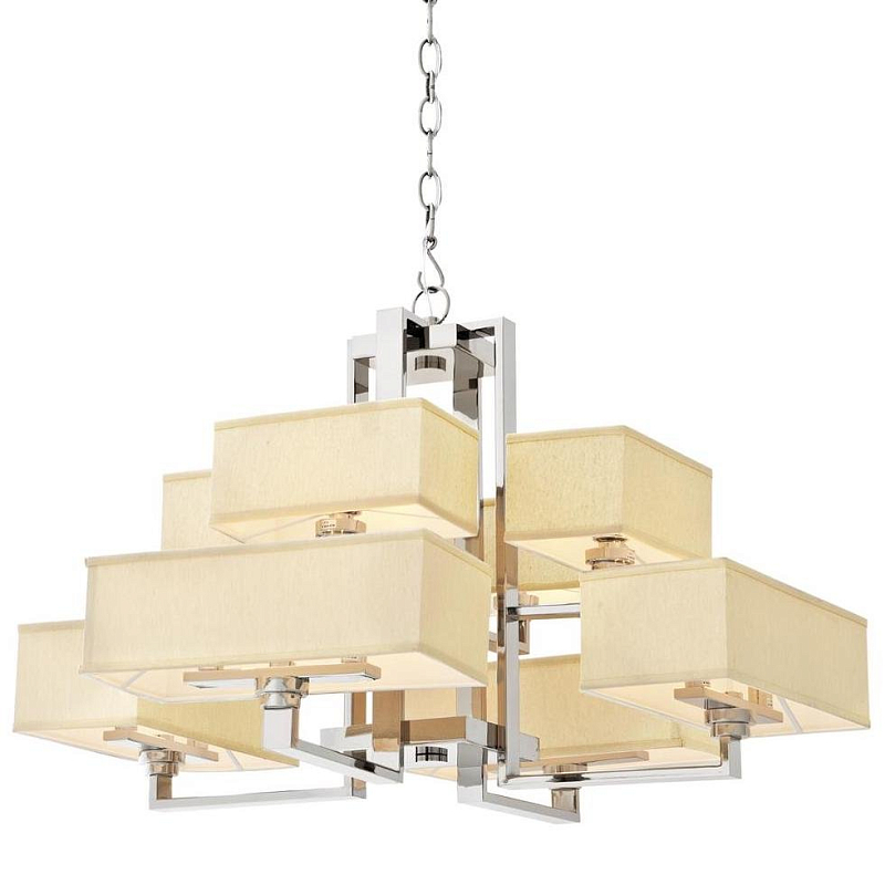 Люстра Eichholtz Chandelier Furstenberg Нержавеющая сталь Кремовый в Рязани | Loft Concept 