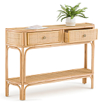 Консоль из плетеного ротанга с ящиками Armelle Rattan Console варинант исполнения - 3 | Loft Concept в Рязани