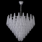 Люстра с подвесками из рифленного стекла в форме капель Textured Glass Chandelier варинант исполнения - 8 | Loft Concept в Рязани